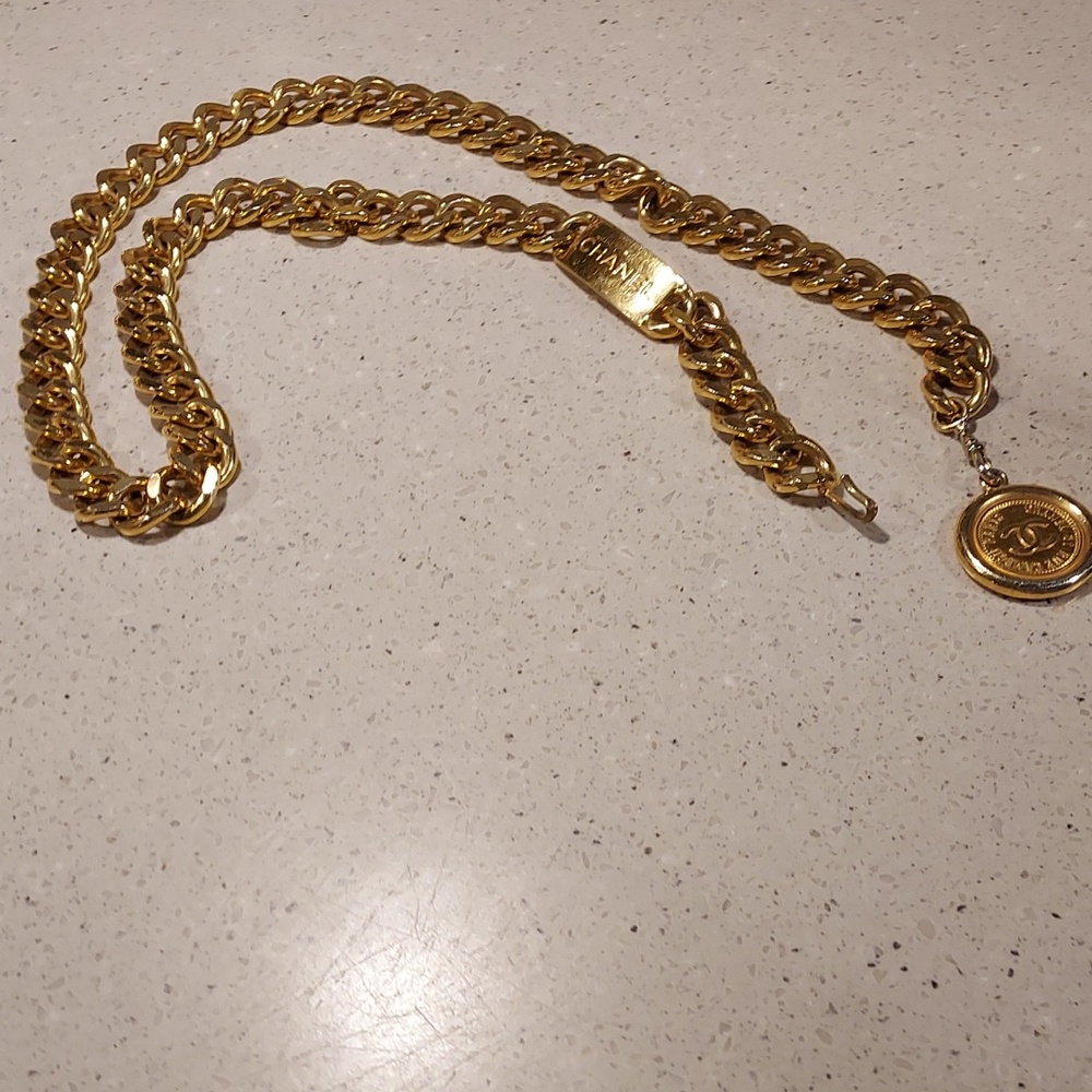 Vintage Chanel gold chain belt